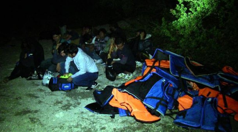 В уезде Бодрум округа Мугла задержаны 42 нелегальных мигранта